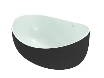 71 Inch Oval Freestanding Tub Stone Resin Center 82972106189 3D model