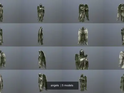 angels statue of angel 3D Model Collection