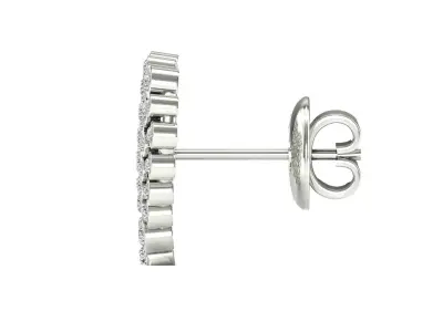 heart diamond stud 3D print model