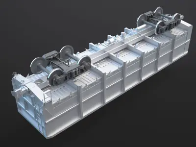 Railroad Open Wagon 3D model