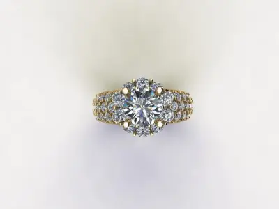 Women ring popular in Asia with 3dm cad file R103 3D model