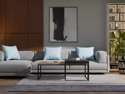 Luxury Modern Sofa Set  3D model