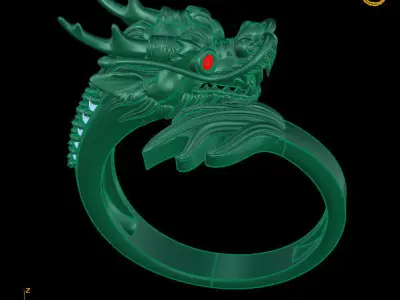 dragon rings 3D print model