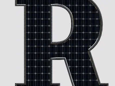 Solar Panel Letter - R 3D model