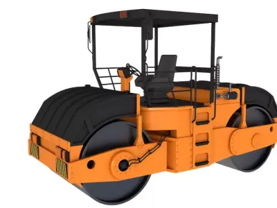 Road Roller Machine 3D model