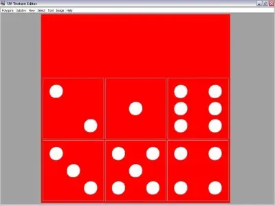 Dice three colorful Low-poly 3D model
