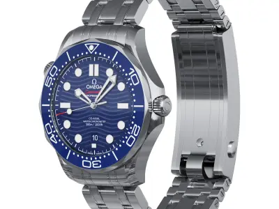 Omega Seamaster Diver 300M blue 3D model