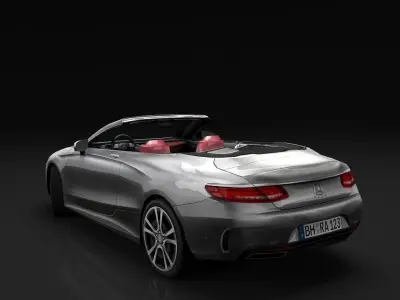 Mercedes-Benz S-Class Cabriolet 2017 Low-poly 3D model