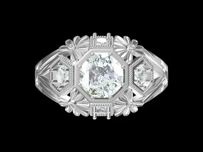 Wedding Ring  3D print model 27