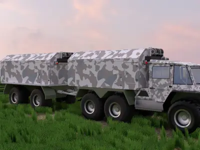 Swamp rover Petrovich 3D model