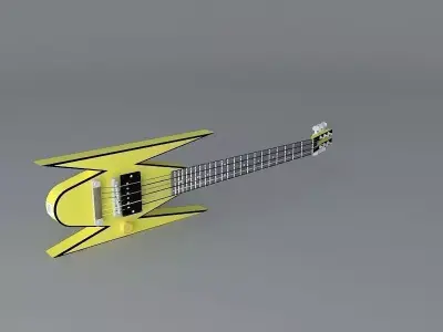 Travel size electric guitar Free 3D model