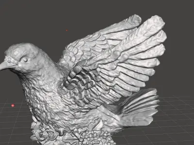 dove decoration wine holder 3D print model