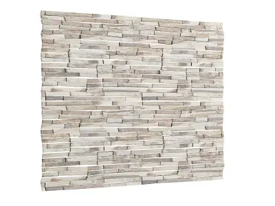 Wood Fragments Wall Panel 3D model