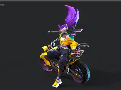 racing driver 3D model
