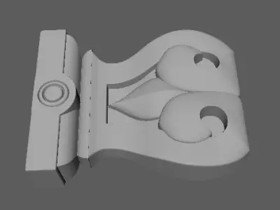 Central decor ornament for furniture 3D model 64
