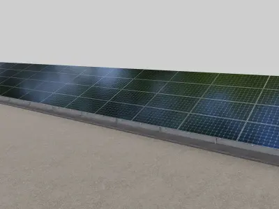 Solar Panel Steel Construction Type 16 3D model