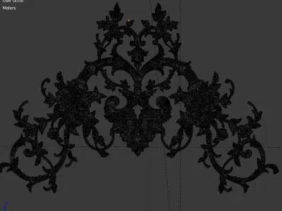 Classic decor ornament v-3D model 57 3D model