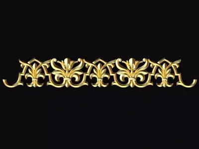 Central decor ornament for furniture 3D model 256