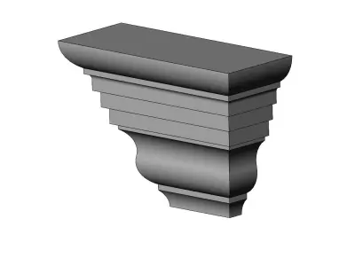 Simple stepped massive corbel 3D print model