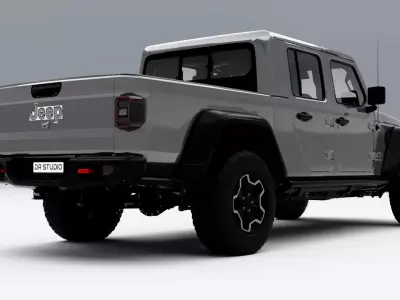 Jeep Gladiator 2020 Low-poly 3D model