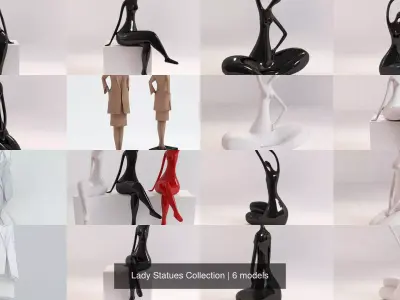 Lady Statues Collection 3D Model Pack