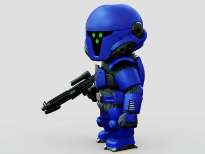 IMPERIAL TROOPER R-C Rigged for Unreal Engine - Unity - MIXAMO  3D model