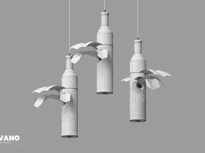Chandelier Natural Charm Hanging Lamp 3D model