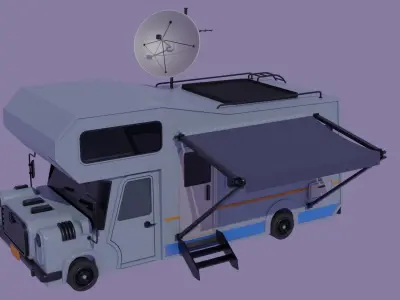 Camper Van Made With Blender 3D model