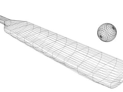 Sport Equipment - Cricket 3D model