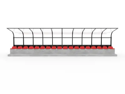 Soccer Bench 10 3D model