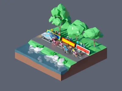 land 63A Low-poly 3D model