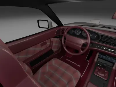 Porsche 944 Turbo S with interior 3D model