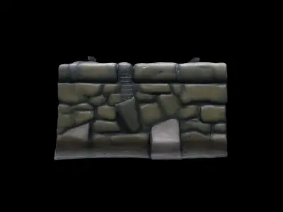 3d Model River Barrier System Protecting A Coastal City 3D model