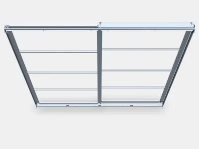 PAX Pair of sliding door frames w rail 4 Low-poly 3D model