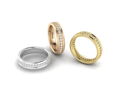 Womens designer diamond eternity ring  wedding ring jewelry Free 3D print model