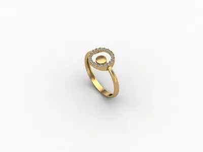 gold ring pint jewelry model 3d stl 3D print model