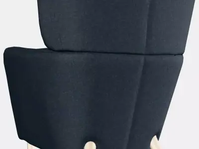 OSKARSHAMN Wing chair 1 Low-poly 3D model