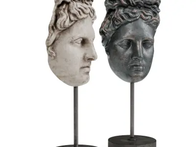 Apollo Belvedere mask Low-poly 3D model