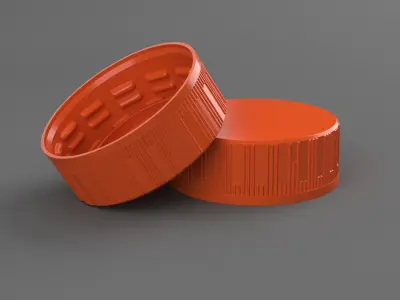Plastic Coke bottle Screw Cap 3D 3D model