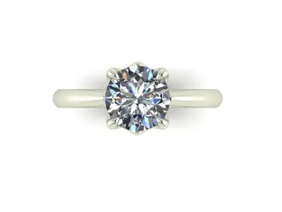 Diamond Wedding Ring R1 3D print model