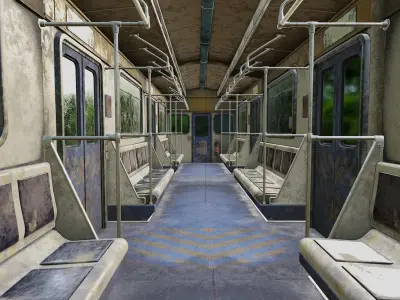 Subway Car Interior 3D model