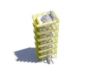 Refinery Distillation Column 03 3D model