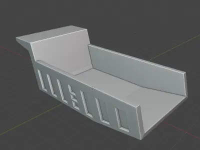 Mercedes Truck Trailer Model for 3D Print  3D print model