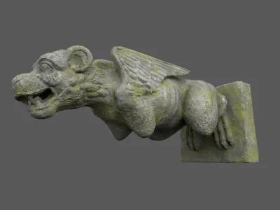 Gargoyle06 Low-poly 3D model