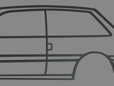 Citroen Ax Wall Silhouette 3D print model