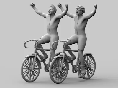 cyclist 3D print model