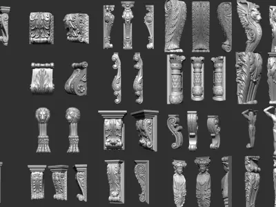 Corbel Decorative architecture classical decoration 3D print model