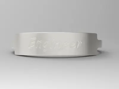 Engineer Female Ring Silver 3D print model
