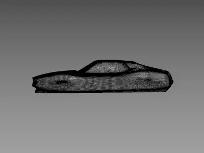 The silhouette of the car 1971 AMC Javelin AMX 3D print model