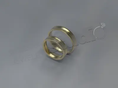 Wedding luxury unique bands rings 3d model 3D print model